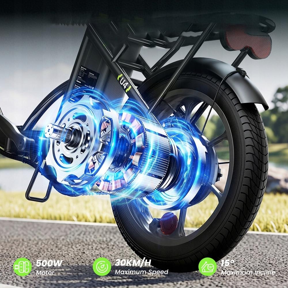 Vélo Électrique Pliant Léger U4 scooters électriques 36V 10.4Ah 16" 25km/h 88km pour 120kg