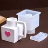 Kreativität Quadrat mit Griff Kerzenhalter Form DIY Liebe Aufbewahrungsbox Silikonformen Gips Harz Vase Handwerk Herstellung Heimdeko