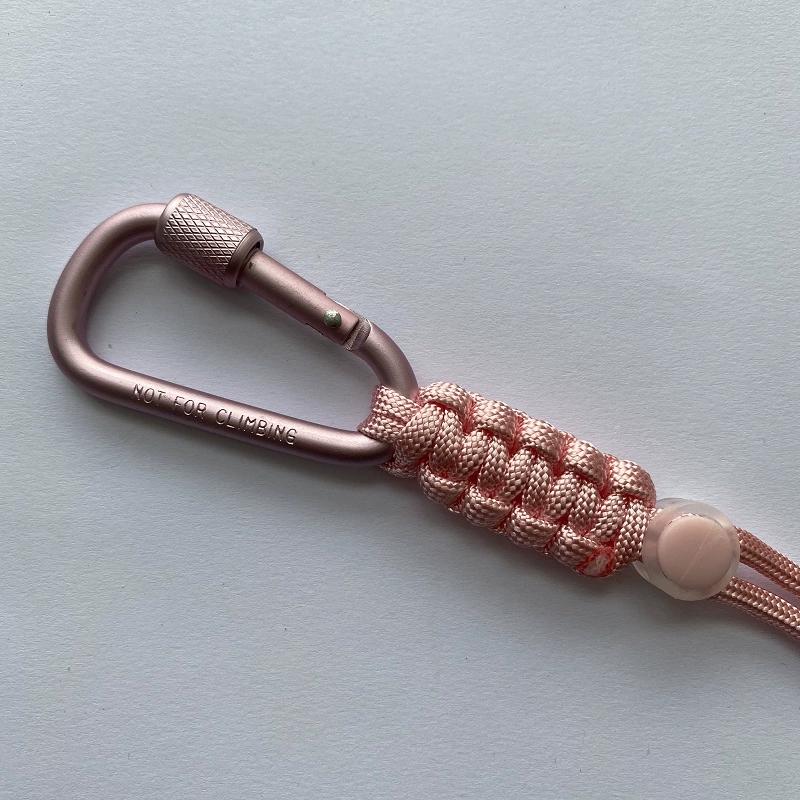 Umbrella rope woven water bottle buckle metal hook portable beverage lanyard mountaineering backpack key lock fast pendant edc