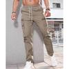 Herrenhose, einfarbig, mit mehreren Taschen, gerade, lässige Cargohose für den täglichen Gebrauch, Herrenhose, taktische Hose, Joggerhose