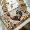 4/6Farmhouse Rooster Placemats Rustic Chicken Imitation Placemat Farm Heat Resistant Dining Place Mats Country Vintage Florals Table Mat