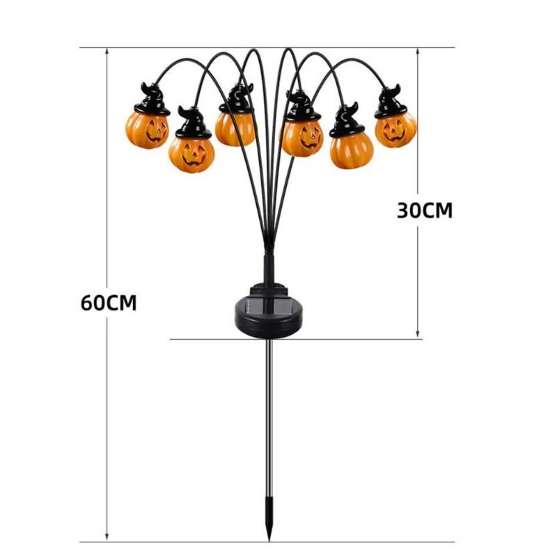 6/8LED Solar Halloween Pumpkin Lantern Solar Decorative Light, Suitable for Halloween Lawn and Courtyard Road Decoration
