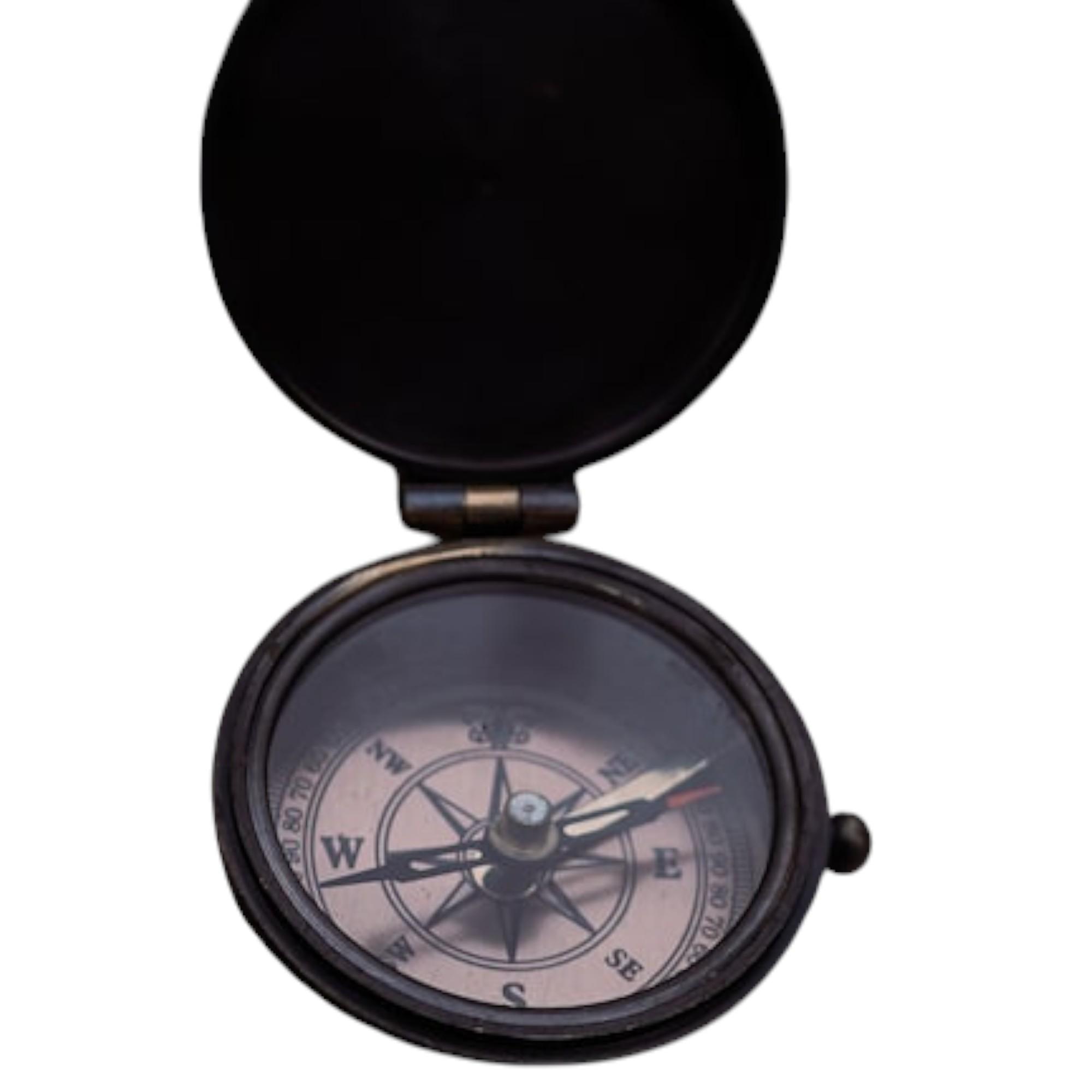 

Латунный винтажный морской компас — вечная навигация с ноткой элегантности. Гравировка «Я твой ЯКОРЬ»