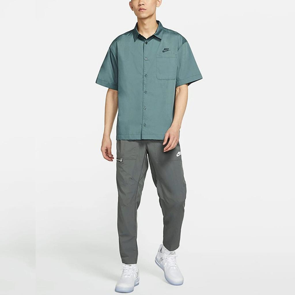 Nike Shirts Men's Green Lapel Thin Workwear DM8686-387