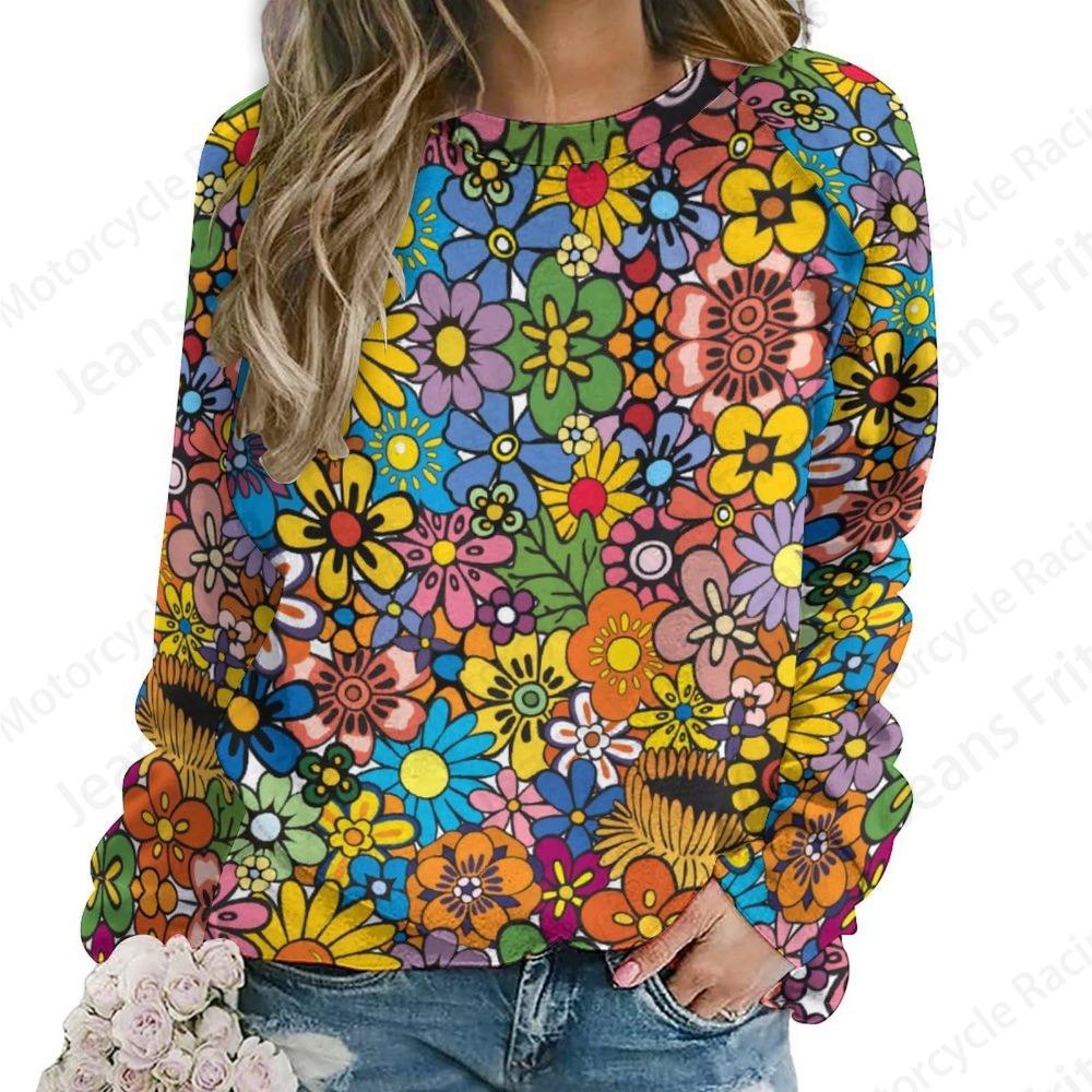 Women Fashion Crewneck Oversized Hoodies Women Sweats Streetwear Coat Clothes Female Sweatshirt