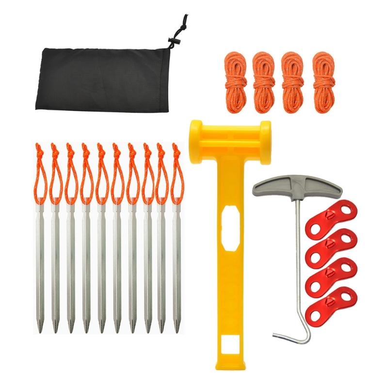 Essential Camping Accessories Durable Aluminum Tent Stakes Versatile Camping Gear for Stability and Convenience