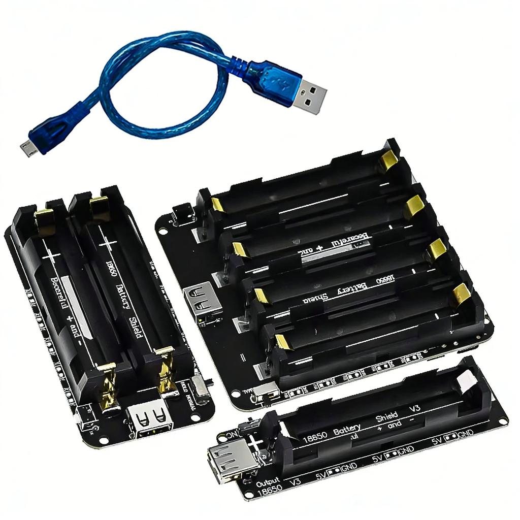 1Pcs Battery Charging Module For Raspberry Pi 3 18650 Battery Holder With Single Compartment USB 5V/2A 3V/1A V3 Battery Shield