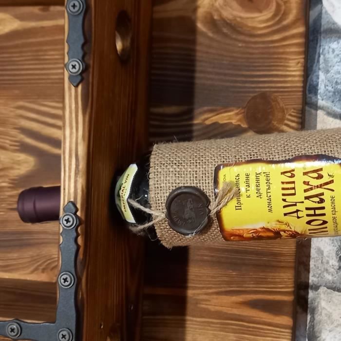 Wooden Shelf with Drink Dispenser
