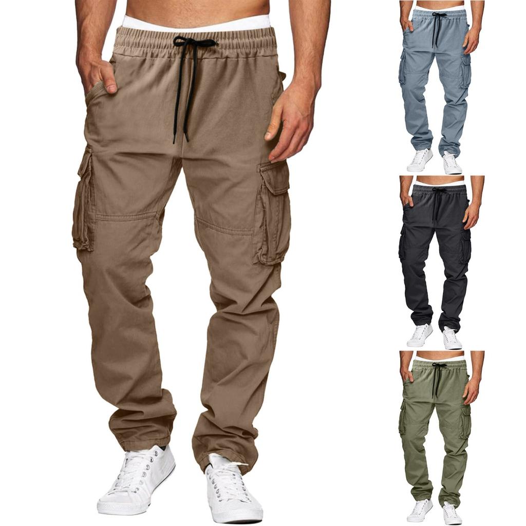 Herren Multi-Pocket Lässige Cargohosen, Locker geschnittene Lange Arbeitshosen für den täglichen Gebrauch