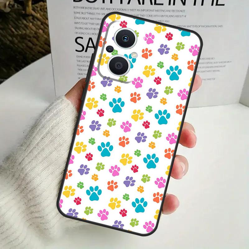 Cat Dog Paws Case For OPPO Reno 8 7 6 5 4 Lite 8T 5Z 4Z 10 11F OPPO Find X5 X6 Pro X2 Neo X3 Lite Cover