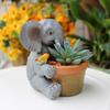 Creative Elephant Bird Planter Flower Pot For Home Garden Decoration Handpainted Resin Plant Pot For Indoor Outdoor