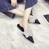Fashion Sequins Women's Slippers and Ladies Sandals Pointed Toe Shoes Designer Luxury Shoe Wholesale Chic Elegant Low Price Pvc Slides