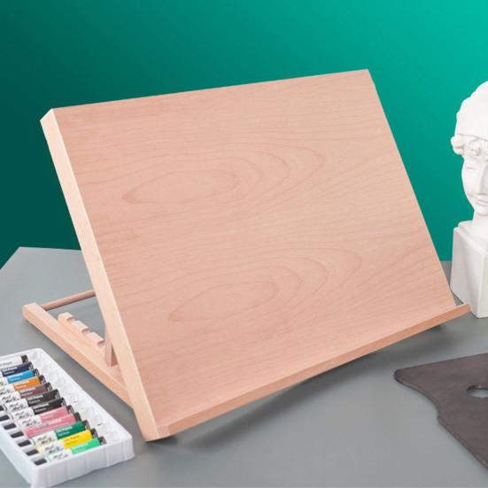 Desktop Easel Adjustable Angle Drawing Board Wood Sketching Board Portable Artists Tabletop Art Display Stand
