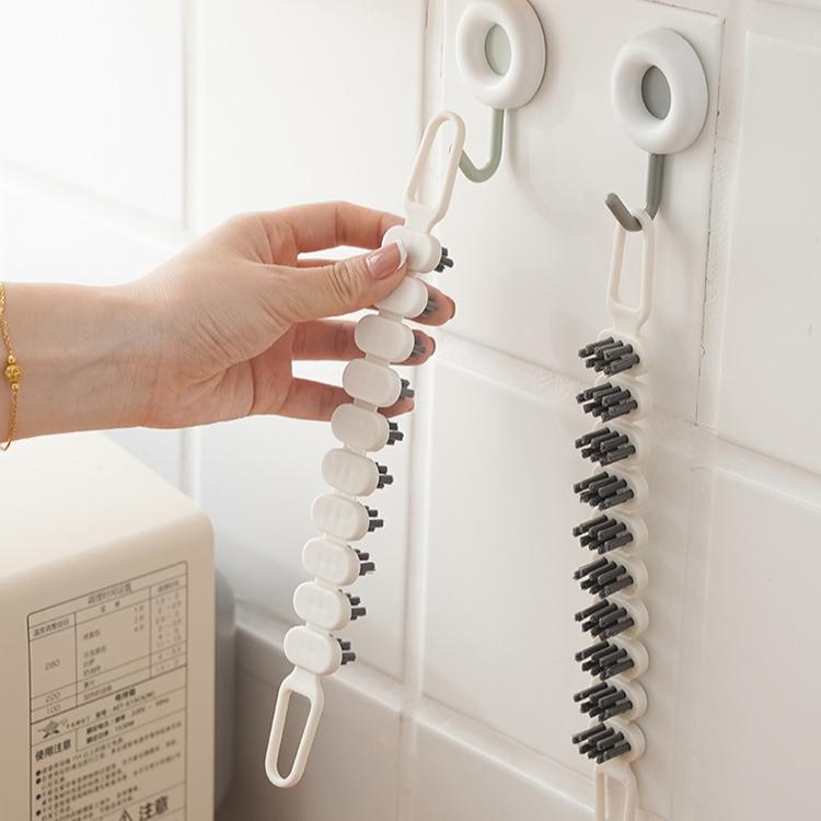 Nova escova flexível Gap Escova de banheiro Escova de torneira Multifuncional Gap Escova macia Escova de limpeza de cozinha