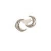 European and American Fashion Metal Wind Geometric Moon C-shaped Earrings Women's Niche High-end Stud Earrings Versatile Personality Trendy Earrings