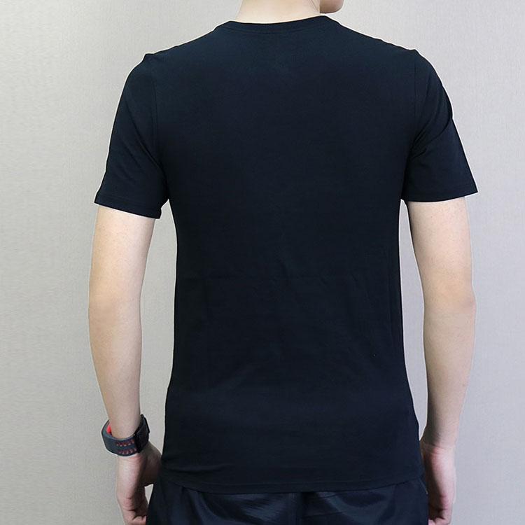 Jordan Solid Color Cotton Slim Fit Crew Neck Printed Short Sleeve T-Shirt Men Tops Black AJ1159-010