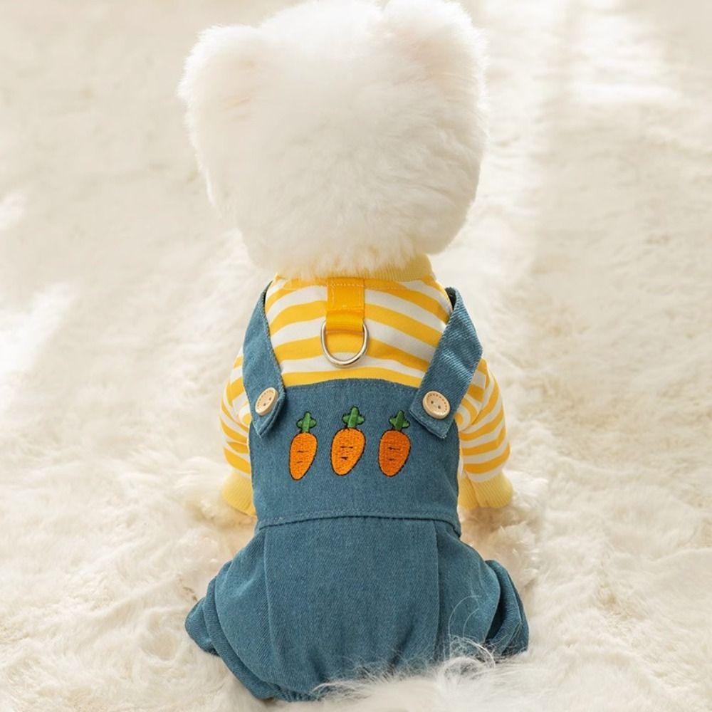 Cartoon Pet Strap Pants Cute Puppy Outfit Pet Apparel Dog Sweatshirt  Pet Supplies