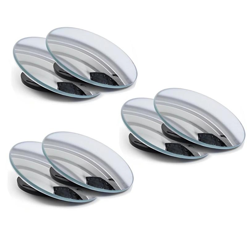 Espelho retrovisor de ponto cego de carro 360 graus, grande angular, ajustável, pequeno, redondo, espelho retrovisor auxiliar reverso, convexo