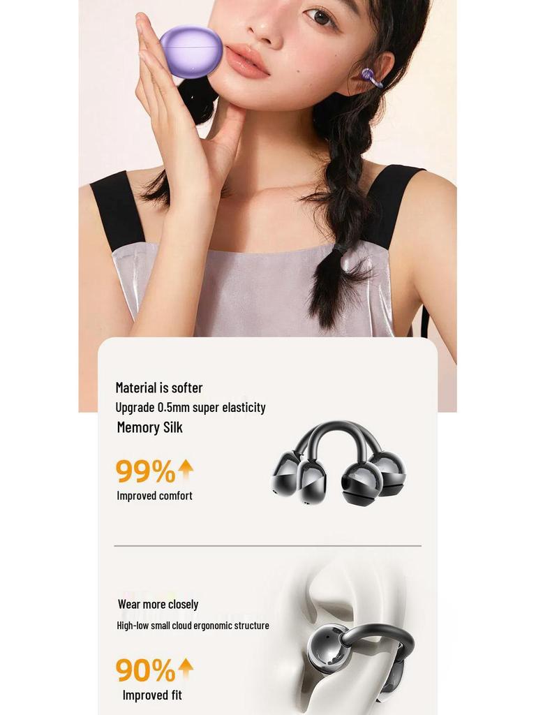 New 2025 Butterfly Bluetooth Ear Clips – Wireless Open-Type Earphones