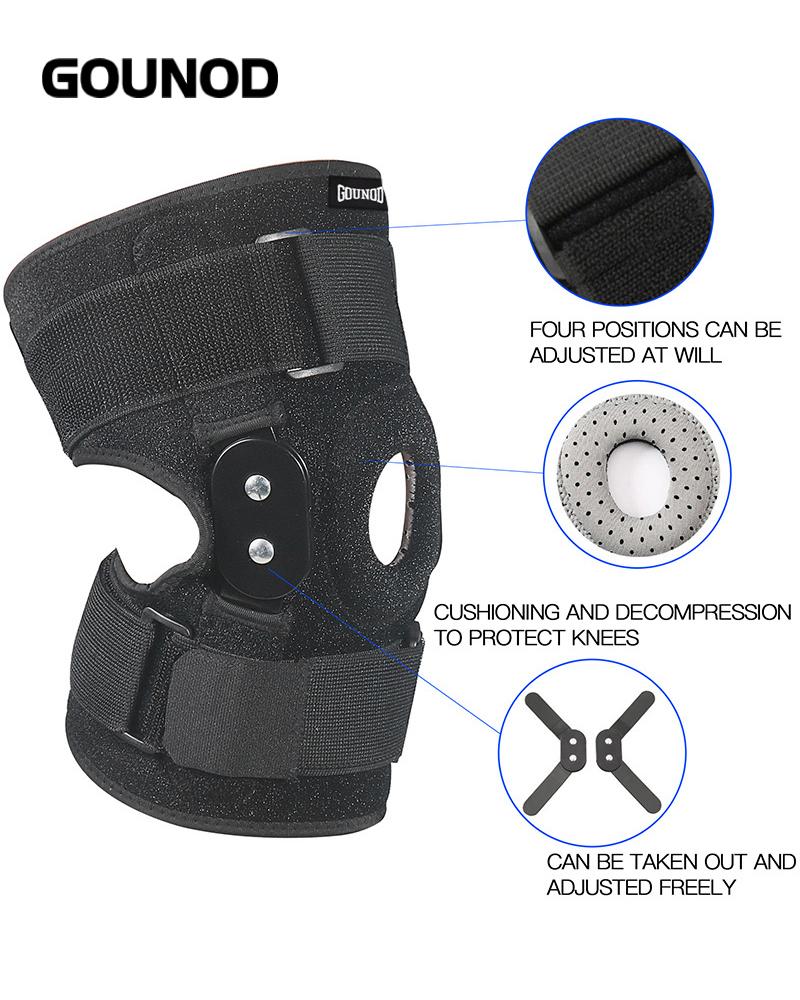 

1Pc Adjustable Hinged Knee Brace Knee Joint Brace Support Knee Stabilizer Knee Pad Patella Protector Arthritic Guard Pain Relief