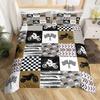 Erosebridal Kids Camping Bedding Set Twin Size Happy Camping Comforter Cover for Boys Girls Western Rustic Farmhouse Style Duvet Cover Vinta