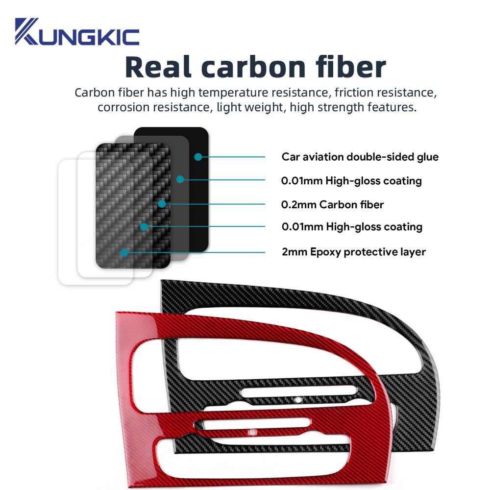 Gjbn8 Real Soft Carbon Fiber Sticker For Seat Leon 2005 2006 2007 2008 2009 2010 2011 2012 LHD RHD Car Instrument AC Panel Accessories