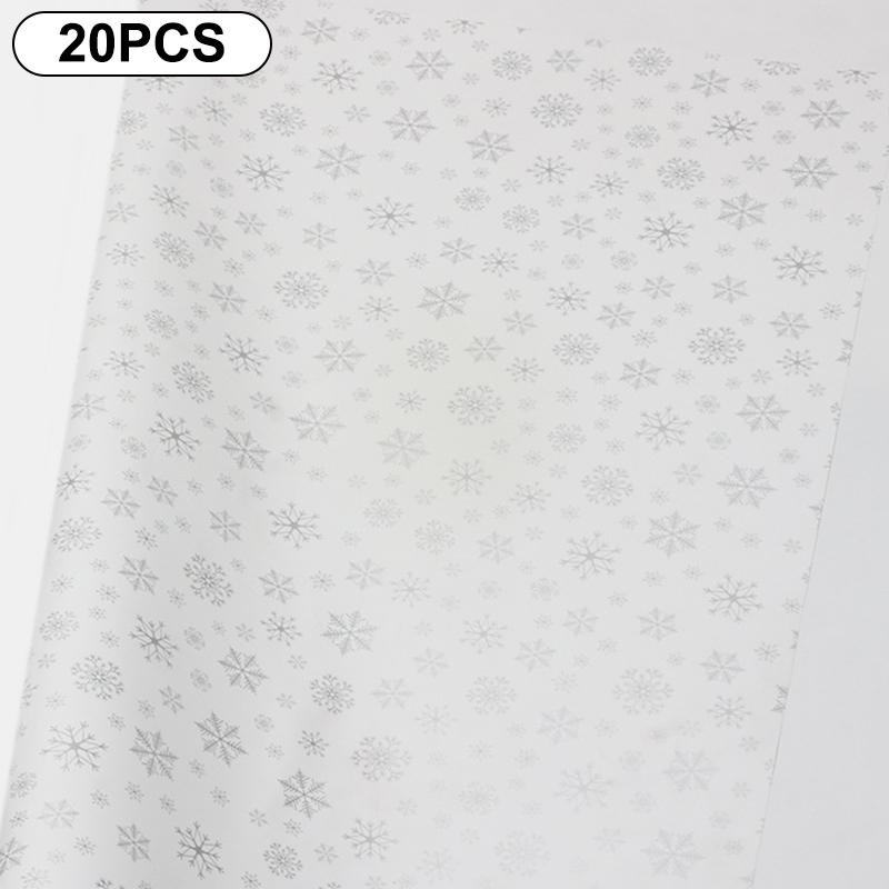 20-Count 57*57cm Flower Wrapping Papers for DIY Xmas Bouquet Packaging, Waterproof Xmas Gift Wraps