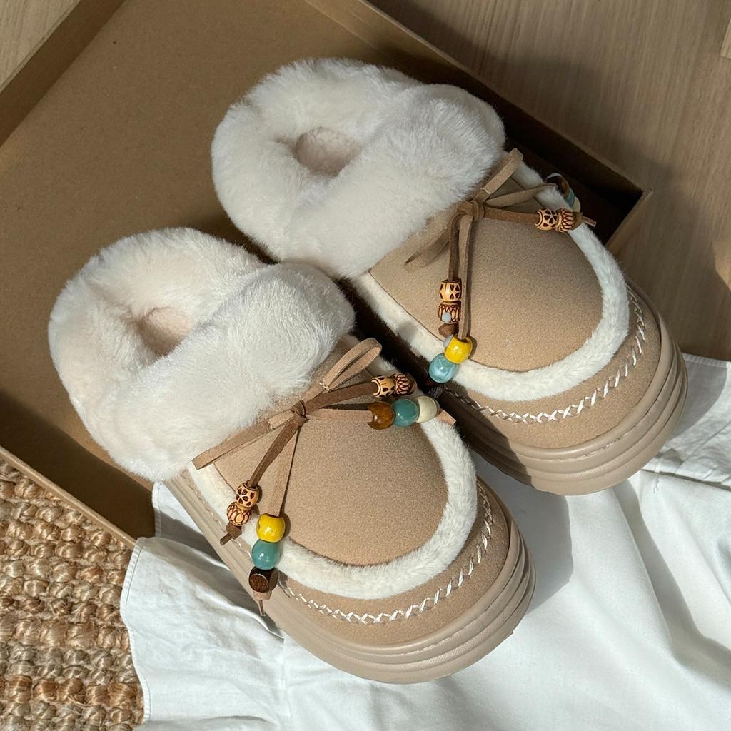 Cotton Slippers Autumn and Winter 2025 New Indoor Home Cute Non-slip Thick Bottom Plush Cotton Mop