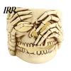 Realistic Halloween Ornaments Skull Candle Holder Decor, Resin Gothic Table Ornament, Spooky Shelf Durable Decorations Decor for Party Home, Trick or