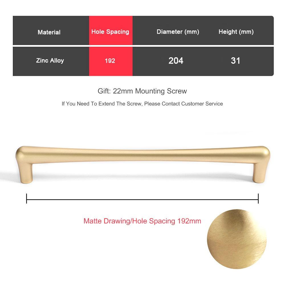 High Quality Gold/Silver Cabinet Pull Solid Smooth Furniture Handles Alloy Durable Drawer Knob for Cabinet Wardrobe Drawer