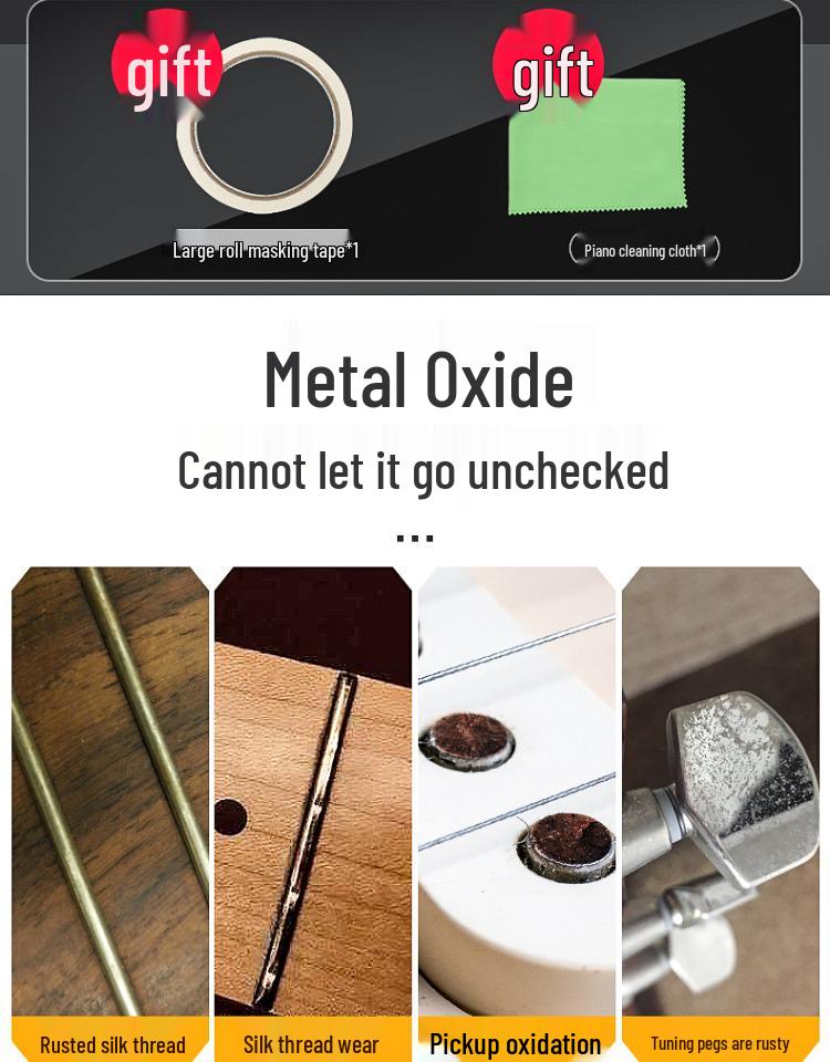 Guitar Fret Rust Remover & Metal Polishing Paste for Repair & Maintenance