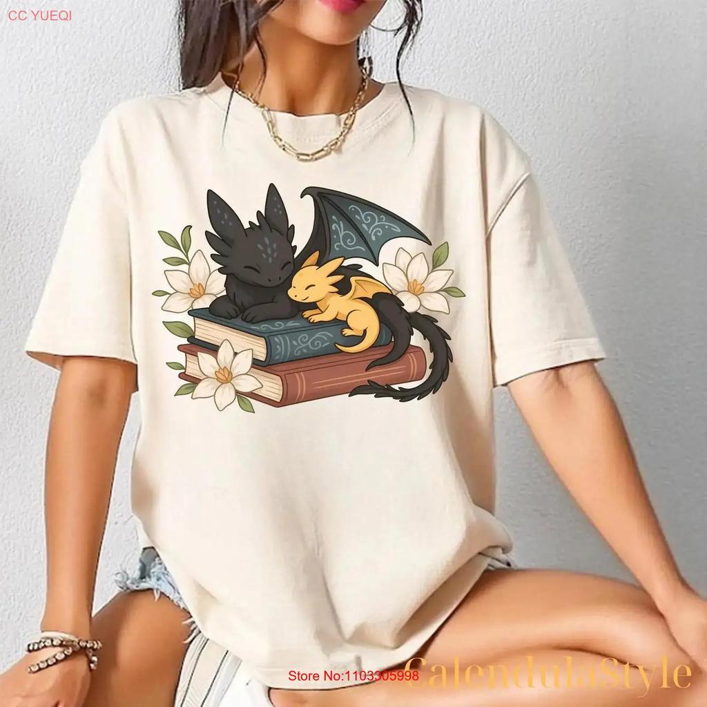 Fantasy Book Dragon T Shirt Lover Wingspan Bookish Celestial Reader Vintage Streetwear Fashion Designer Clothes Unisex