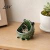 Decorative Resin Statue Cute Big Mouth Frog Ceramic Candy Dish & Key Bowl for Entryway Table, Frogs Bedside Table Organizer Bowl, Figurine Jewelry