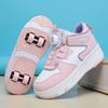 Vierrädrige Rollschuhe für Kinder - Sportliche Laufschuhe mit Rollen für Mädchen und Jungen