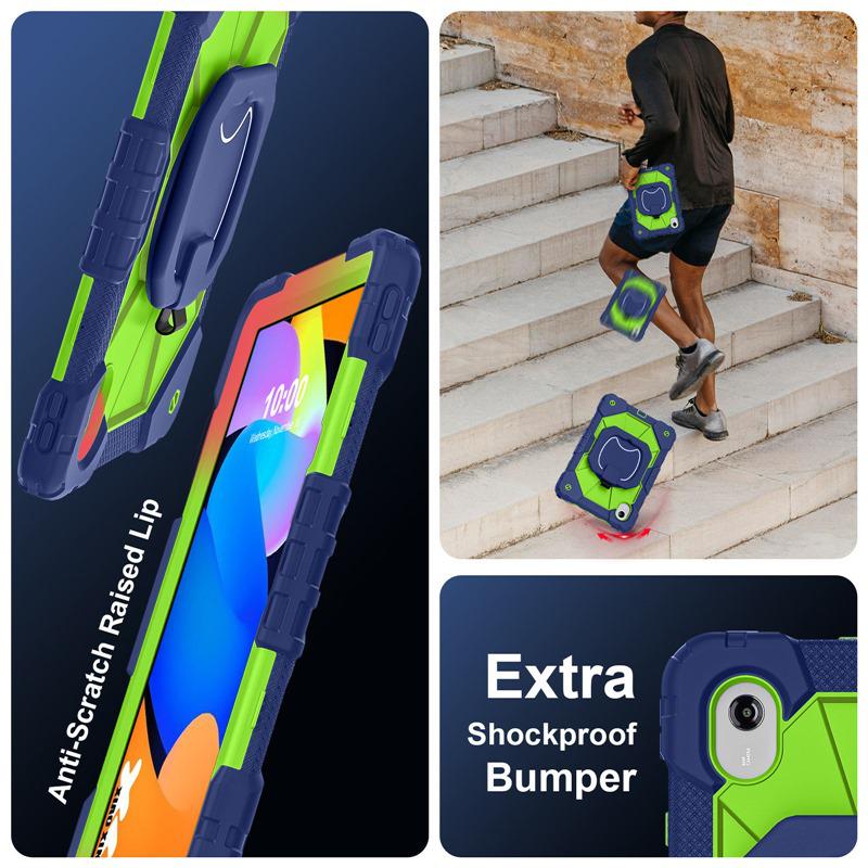 Lenovo Xiaoxin Pad 11 2025 Rotating Stand Silicone Case - Drop-Proof, Handheld Protection