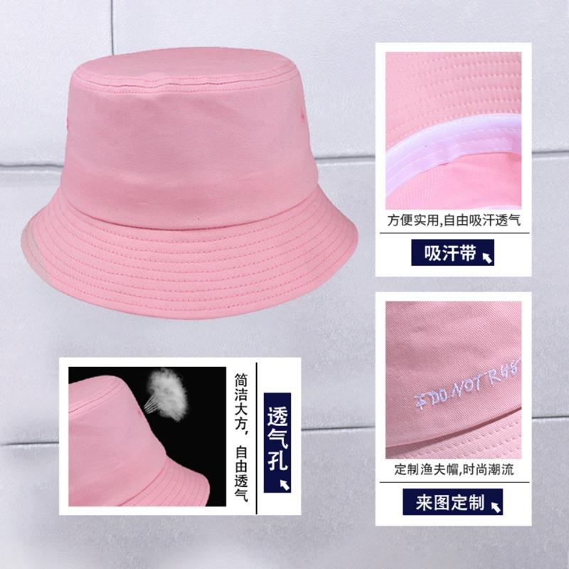 Cotton Fisherman Hat Basin Hat Outdoor Fishing Men's and Women's Sunscreen Sun Hat Printing