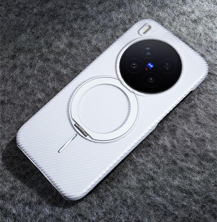 Applicable To VIVO X111S Kevlar Mobile Phone Case S11 Carbon Fiber Pattern Magnetic Suction Bracket iQOO11Ultra Protective Case