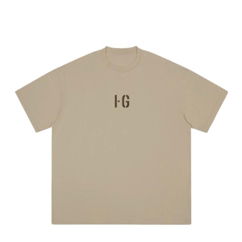 

Brand Wealthy FG Flocking Letter American Retro Women T-Shirt Loose Cotton Short Sleeve Heavyweight Casual Top Tee Men Tshirt 4XL