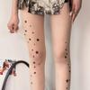 Nylon Star Pattern Tights With Invisible Design For Teen Girls