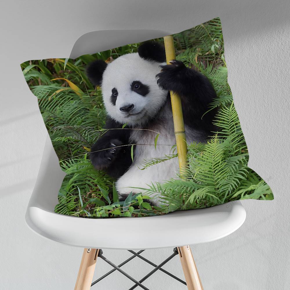 Cute Animal Panda Pillow Over Living Room Sofa Cushion Cover Home Decoration Bedroom Room Bed Pillow Cover
