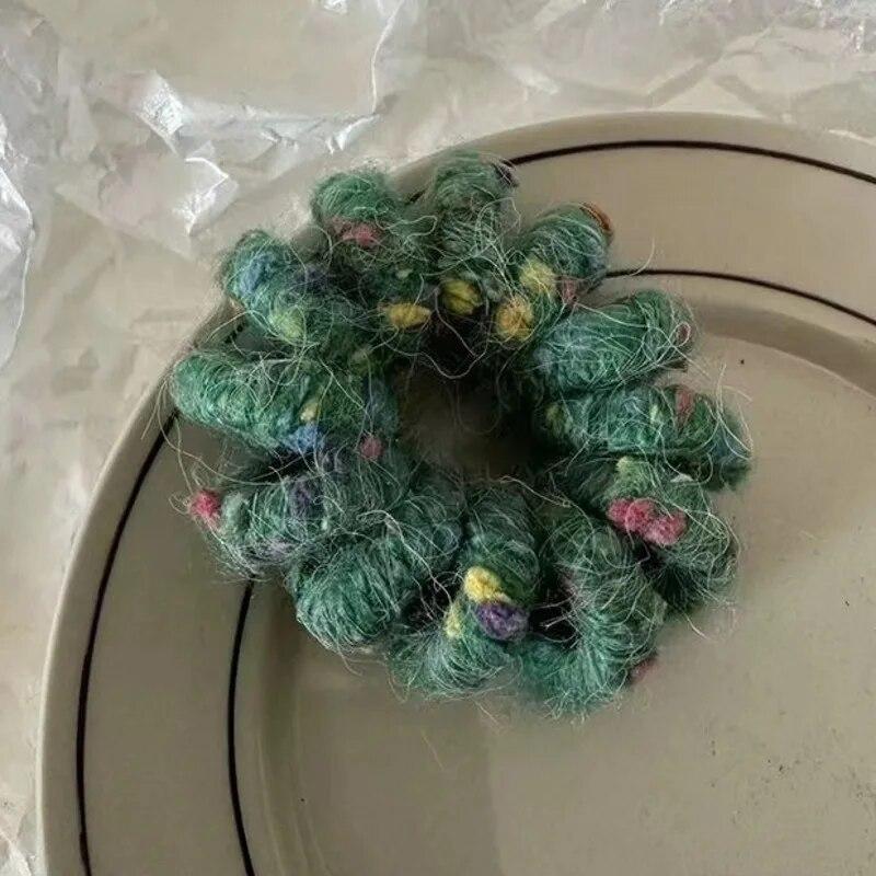 Trendy Plush Telephone Wire Elastic Hair Bands Scrunchies Sweet Colorful Hair Ropes Rubber Bands For Women Hair Accessories Gift