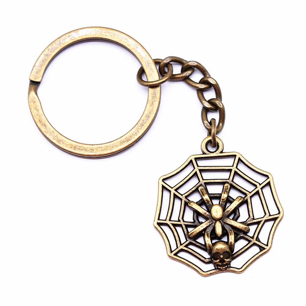 Bat Charm Keychain Spooky Insect Key Holder Halloween Day 28mm Ring