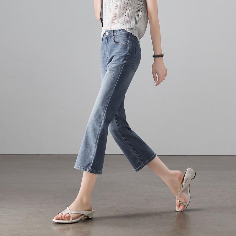 Jeans Capri a zampa stretta rétro da donna SOFSIL