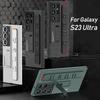 Handgelenkschlaufe, stoßfeste Hartschale für Samsung Galaxy S23 Ultra, S23 Plus 5G, Hülle mit Halterung, Ständerabdeckung für S23Ultra, S23Plus-Armbandhüllen