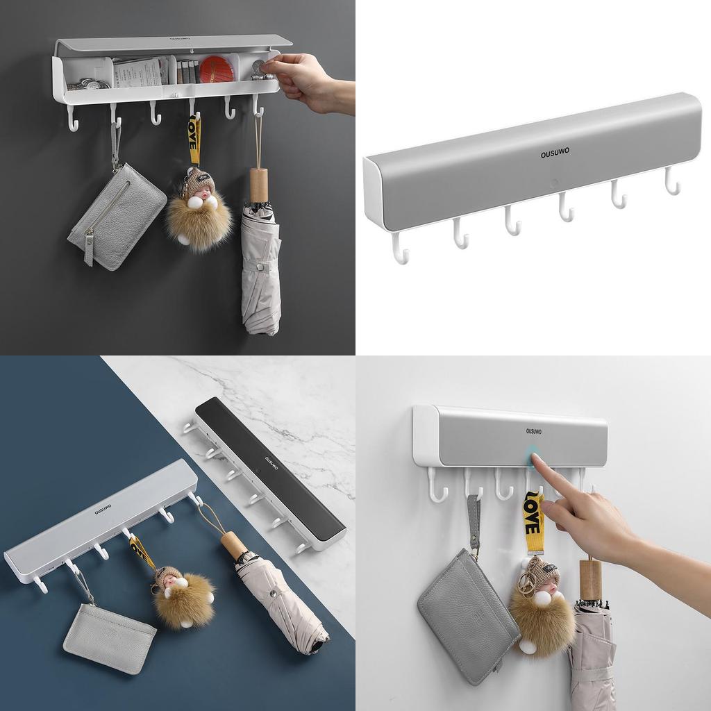 Modern Minimalist Wall Mount Door Hook With Abs Material For Bathroom And Toilet Storage