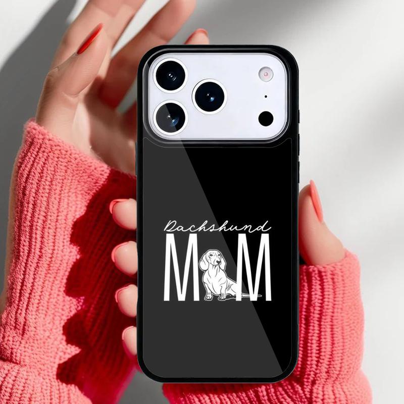 Dackel Hunde Mama Handyhülle für iPhone 17 16 15 14 13 Pro Max Rückabdeckung für 12 11 Pro Coque
