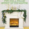 1.5/1.8/2.7M Length Christmas Pine Garland Simulated Plastic Winter Greenery Pine Garland For Christmas Fireplace Home Deco U3R8