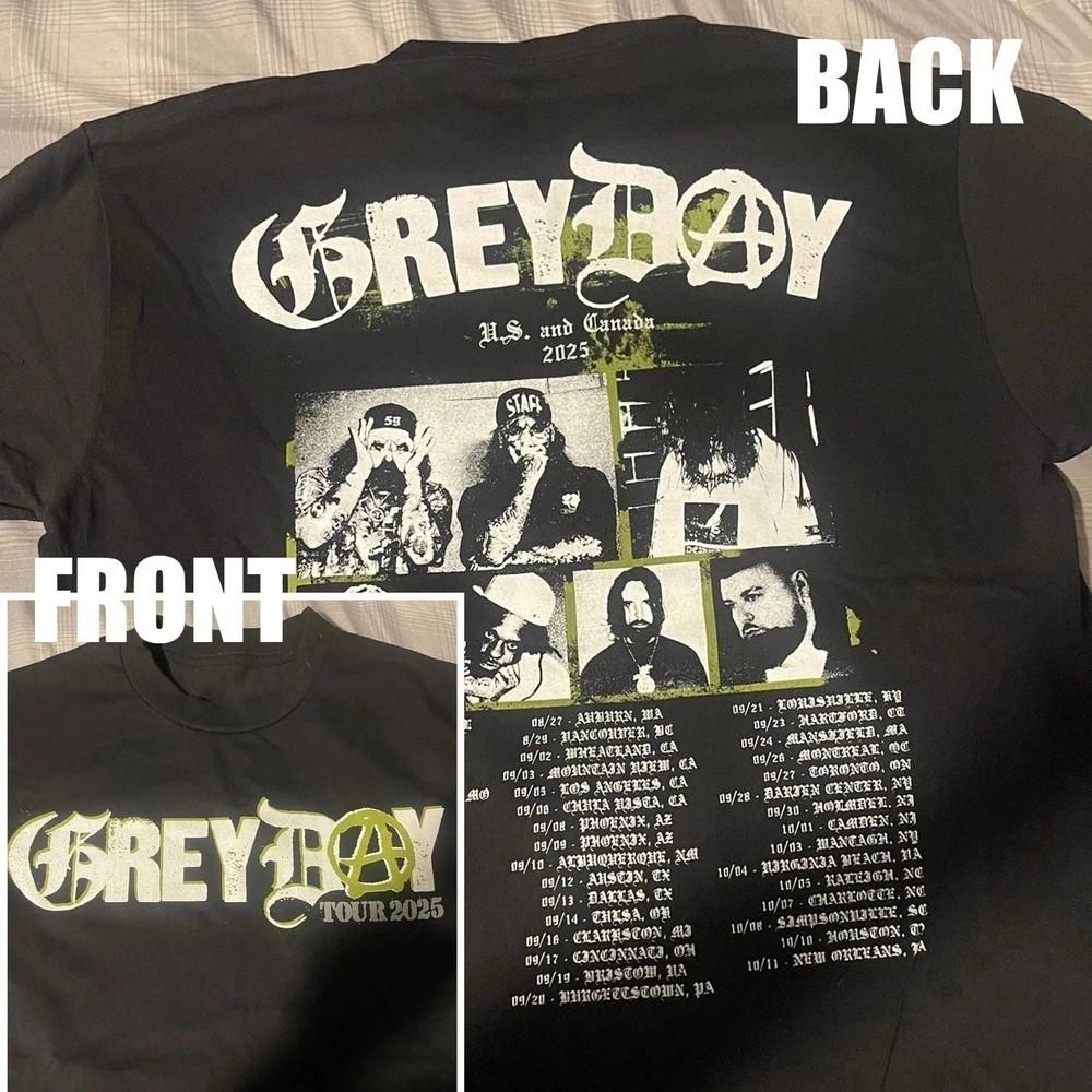 Grey Day 2025 Tour Dates Reprint  Two Sided Concert Merch Unisex T-Shirt XXXXL