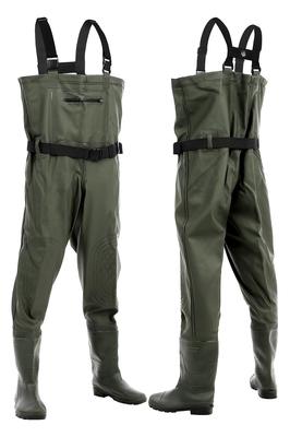 Unizom Waders de Pescuit până la Piept (Mărimi 27cm-28cm) cu Talpă Radială, Complet Impermeabil, Durabil și Genunchi Întăriți pentru Purtare Ușoară.