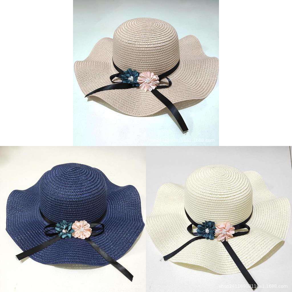 Summer Straw Hat With Wide Brim Sun Protection For Women Beach Travel